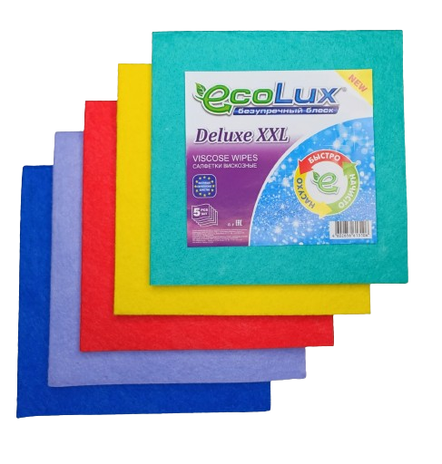 Салфетка "ECOLUX DELUXE XXL" (разноцвет 5шт.) бол.размер