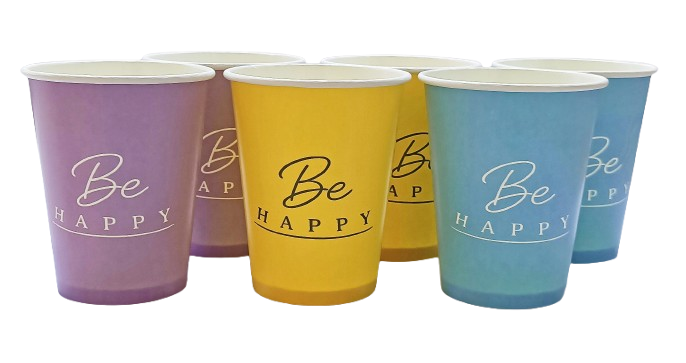 Be HAPPY (В) однораз.стакан 250 мл 6 шт упак