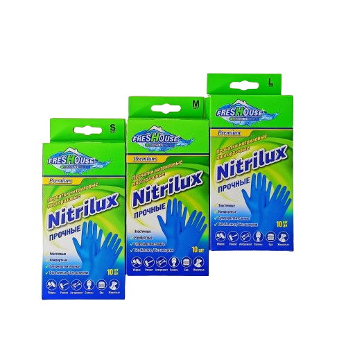 FRESHOUSE перчатки PREMIUM NITRILUX размер L