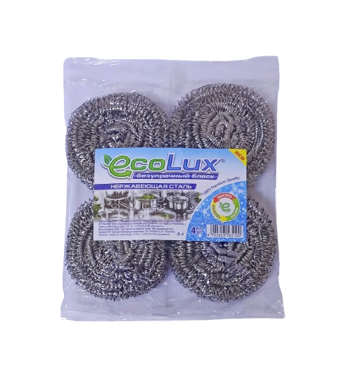 ECOLUX МОЧАЛКА металлическая 4 шт.