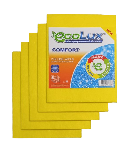 Салфетка "ECOLUX COMFORT" (цвет-желтый) 5шт.