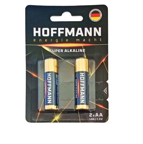 БАТАРЕЙКИ "HOFFMANN" SUPER ALKILINE (AA) 2 шт.в блистере