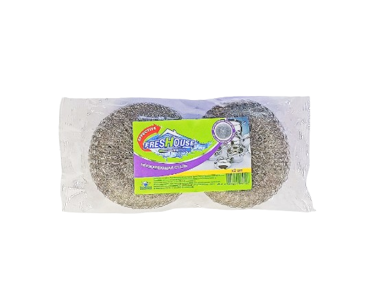 FRESHOUSE ГУБКА металлическая 2 шт.