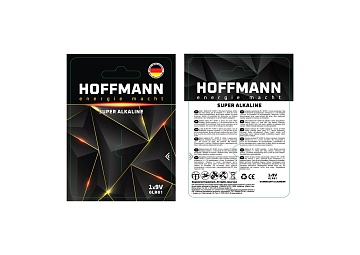 БАТАРЕЙКИ "HOFFMANN" SUPER ALKILINE 9V (AAAА) 1 шт.в блистере