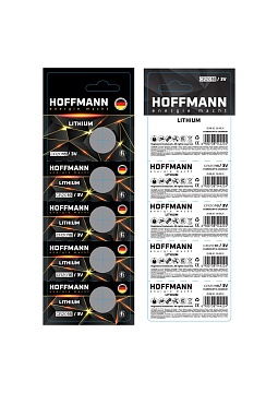 БАТАРЕЙКИ "HOFFMANN" Lithium (CR 2016) 5 шт.в блистере